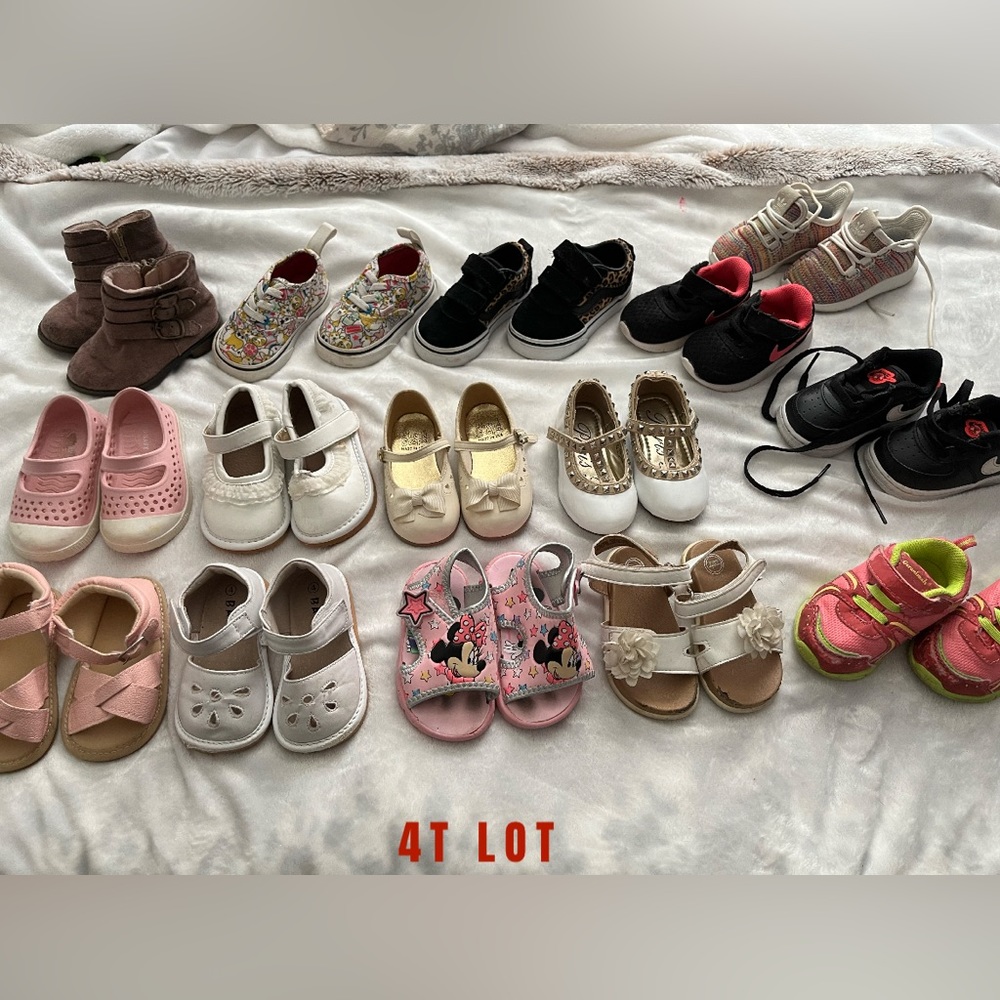4T toddler girls shoe lot
